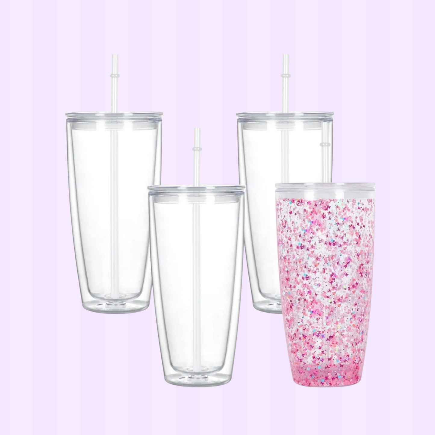 24oz Acrylic Clear Snowglobe
